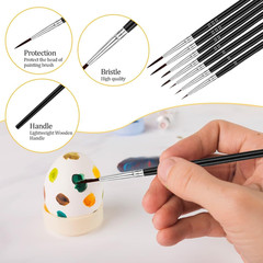 Anezus Tiny Detail Paint Brushes 30 Pcs Fine Set Small, Black
