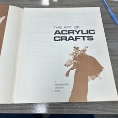 Vintage 1971 Grumbacher Library The Art of Acrylic Crafts Booklet B-368