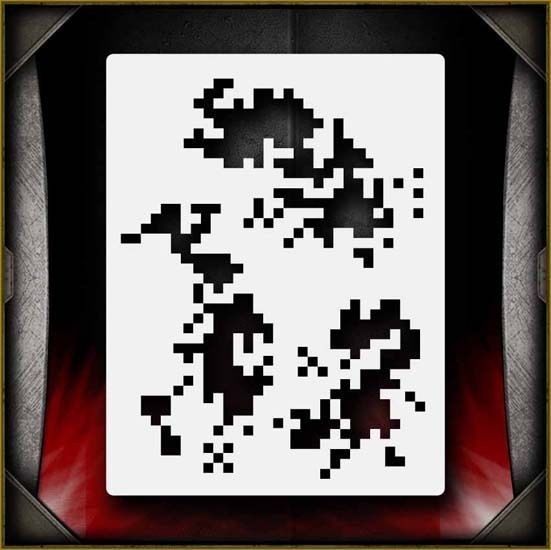 Digital Camo 1 Pattern Texture Airbrush Stencil Template Airsick