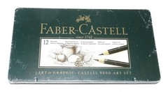 Faber-Castell Blacklead Pencils of Superior Quality, metal tin 12 count, Sealed