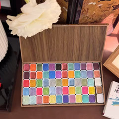60 Colors Glitter Watercolor Set – Professional Wooden Box Art Paints