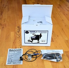 D500SR Paasche Air Compressor, BADGER Air-Brush, Hose w/ instructions Never Used