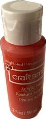 CraftSmart Acrylic Paint Matte Craft Smart 2oz – Bright Red New Old Stock SEALED