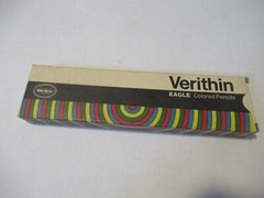 Verithin Eagle Colored Pencils 745 CARMINE RED Berol USA Made Box of 12 Vintage