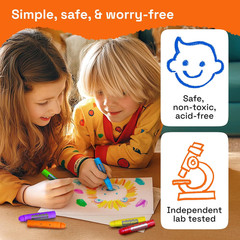 100% Washable Tempera Paint Sticks for Kids – 12 Non-toxic Paint Markers for Kid