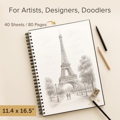 Artist’S Sketchbook Hardcover – 200GSM Very Thick Paper – Large, Spiral Sketch B