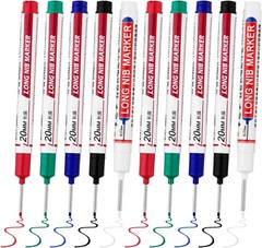 10 PCS Long Head Deep Hole Marker Pens,20mm Long Nib Marker, Longs Nose Markers,