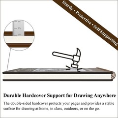 Versatile 9″ x 12″ Drawing Sketchbook – Top Spiral Bound, 100 Sheet Capacity
