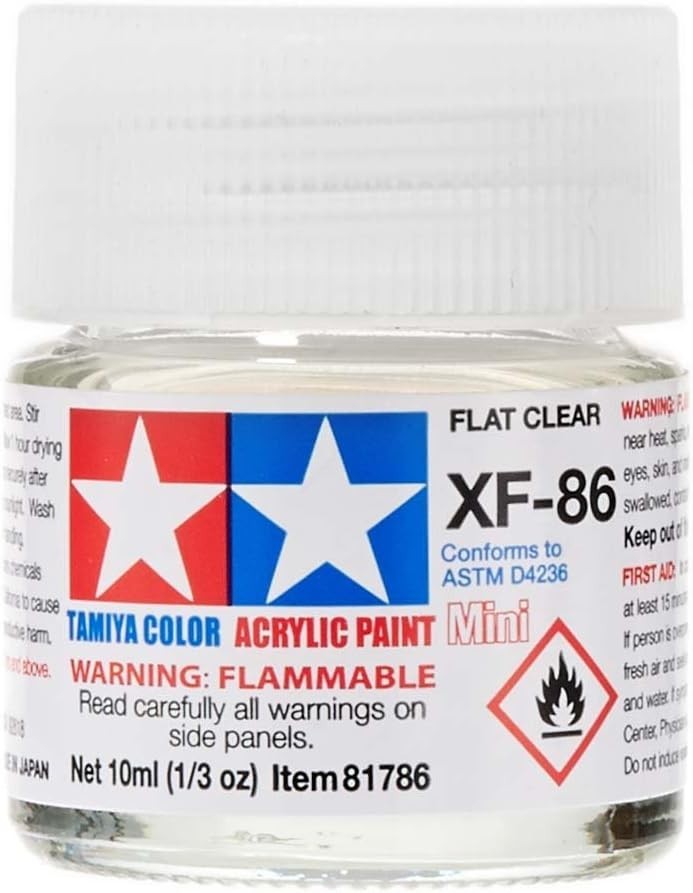 Tamiya #81786 Xf-86 Flat Clear Mini 1/3 ounce Free Shipping