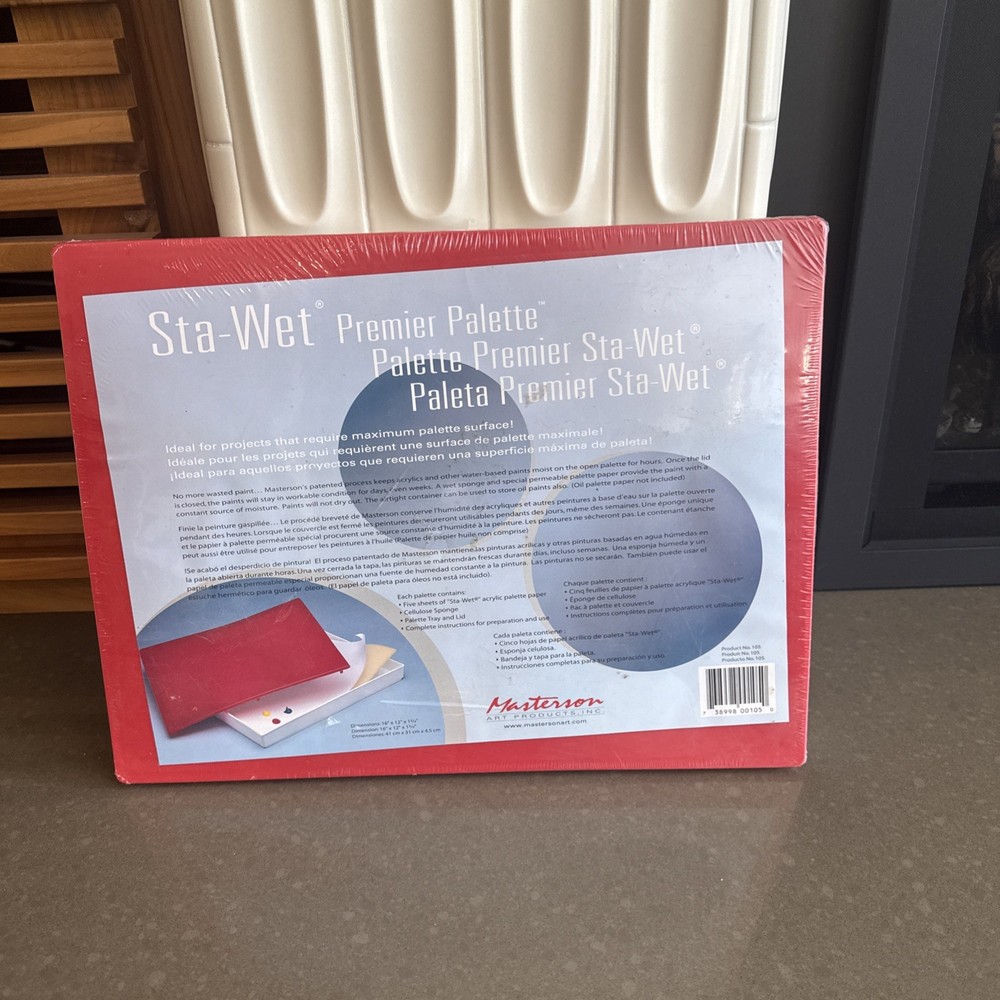 Masterson Sta-Wet Premier Palette Air Tight Box Set #105 Brand New Sealed 16×12