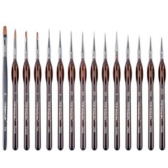 15 PCS Miniature Paint Brushes Fine Detail Painting Model Acrylic Watercolor