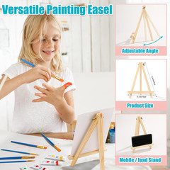 26 PCS Acrylic Paint Set with 12 Colors Acrylic Paints (12Ml, 0.4 Oz), 10 Paint