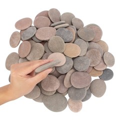 About 100 Pcs Painting Rocks, 2.2″-3.5″, Flat, Smooth – River, Craft, DIY Sto…
