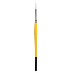 KINGART Premium White Nylon 7950 8 Gold Grip Round Artist Brushes Synthetic