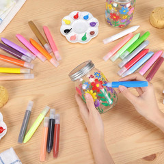 72 Pcs Suncatcher Paint Pens, 10Ml Stained Glass Paint Kit Window Markers Bulk W