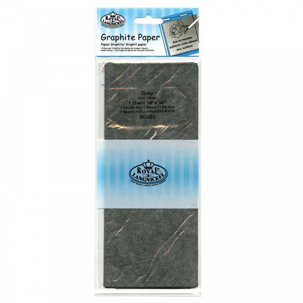 Royal & Langnickel Grey Graphite Transfer Trace Down Drawing Paper 18″ x 36″