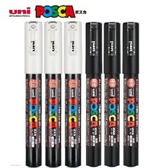 3pc Waterproof Paint Marker Pens, Art Markers, All Sizes & Colours Set