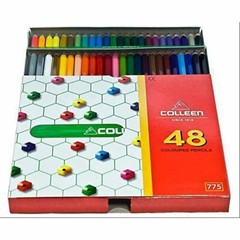 COLLEEN 48 Colored Pencil Set Hexagon 48 colors 775-48 Art Drawing Painting