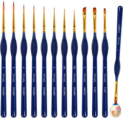 Miniature Paint Brushes Set 12pcs, Paint Brushes for Acrylic Painting, Art Su…
