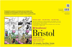 300 Series Bristol Paper Pad, Smooth, Tape Bound, 11X17 Inches, 24 Sheets (100Lb