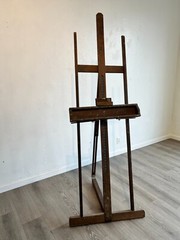 Vintage Midcentury Collapsible Anco Bilt Artist’s Wooden Standing H-Frame Easel
