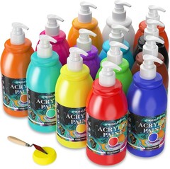Acrylic Paint Sets for Adults, 14 Colors Large Bulk Acrylic Paints kits Rich …