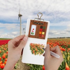 Portable Watercolor Travel Set Mini Paint Palette Artist Kit
