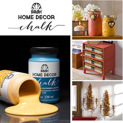 Folkart 34165 Home Decor Chalk Furniture & Craft Paint in Assorted Colors, 8 Oun