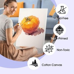 ESRICH 12×16 Stretched Canvas for Painting, 8 Pack Blank Canvases for Painting