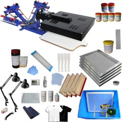 TECHTONGDA 3 Color 1 Station Screen Printing Kit T-shirt Printer with Dryer