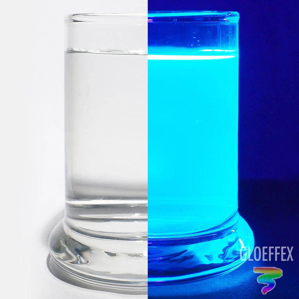 Invisible Blue UV Reactive Water Dye Intense Glow with Blacklight!!