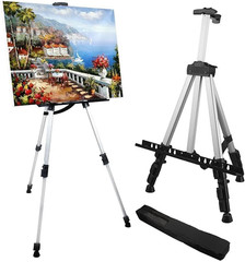 Art Easel Stand for Painting and Sign – 17 to 66 Inch Adjustable Aluminum Tripo