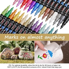 Rotuladores de pintura Overseas – permanentes blancos pintura acrílica