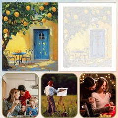 5DDIYART Lemon Fruit Paint by Numbers for Adults 16×20 inches, PB139-1