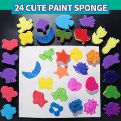 Paint Sponges For Kids 39 PCS Early Learning Toddler Brushes Stamps Foam