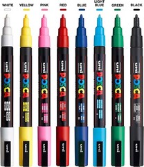 Uni-Posca Paint Marker – Assorted Colors – Set of 8 – PC3M – NEW – 99¢ Shipping!