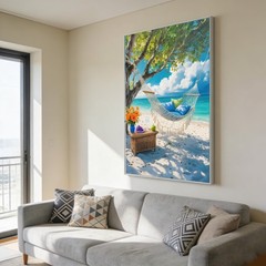 Beach Landscape Paint by Numbers Kit for Adults DIY Canvas Home Wall Art Decor