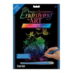 Royal Brush Rainbow Foil Engraving Art Kit 8-Inch by 10-Inch, Multi-colour