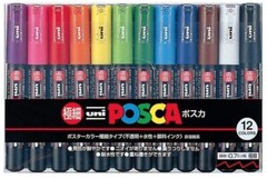 Mitsubishi Posca PC-1M/3M/8K/17K Paint Marker Art Pen – 50 Pen Set !