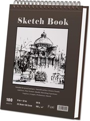 Durable 9 x 12 Inch Sketch Book Top Spiral Binding Perfect for All Skill Levels