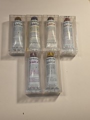 Vintage Grumbacher Pre-Tested Unused Permanent Oil Color Paint (6 Colors) 37ml.