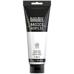 Liquitex BASICS Acrylic Paint, 250ml (8.5-oz) Tube, Titanium White