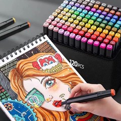 Alcohol Markers, 120 Colors Art Drawing Markers Set for Kids Adults Dual Tip …