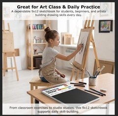 Sketch Book 9X12,100 Sheets, Kids Art Sketchbook for Drawing Pad | 68Lb Acid-Fre