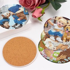 8 Pack Diamond Art Coasters Kits-Dog 3.9×3.9×0.1, Dog