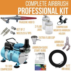 PAASCHE H Single-Action AIRBRUSH SET-AIR COMPRESSOR