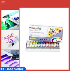 Watercolor Paint Set 12 Colors 5ml Tubes Assorted Fade Resistant Art Glazing