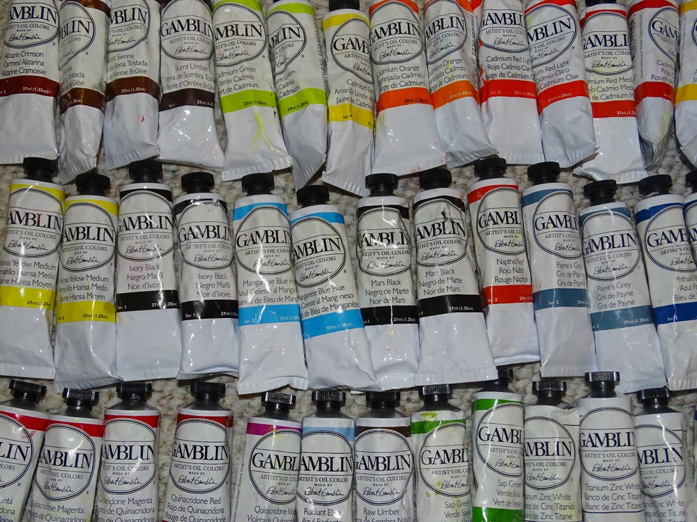 damaged Gamblin Artists’ oil colors, 37 ml tubes, various color options