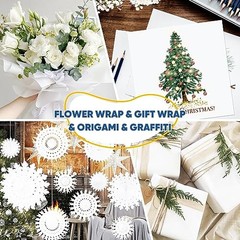 Kraft Paper Roll for Crafts Drawing & Painting 17.75″ 100 ft White Gift Wrapping
