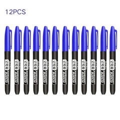 6Pcs Permanent Marker Set, Dual Tip Fine & Broad 1.5mm, Waterproof Ink Pens